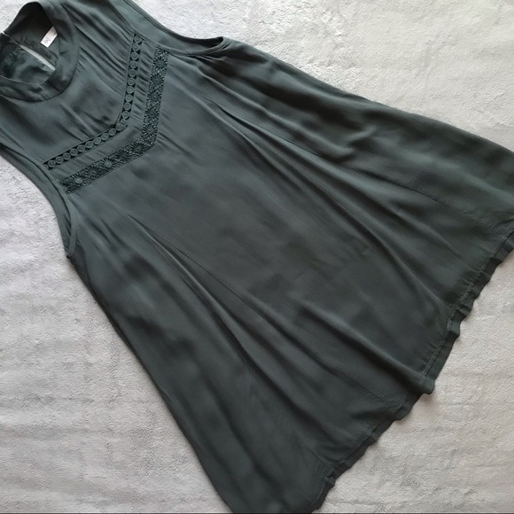 Gentle Fawn Jamie Sleeveless High Neck Rayon Embroidered Tent Dress Small Sz S - Picture 1 of 14